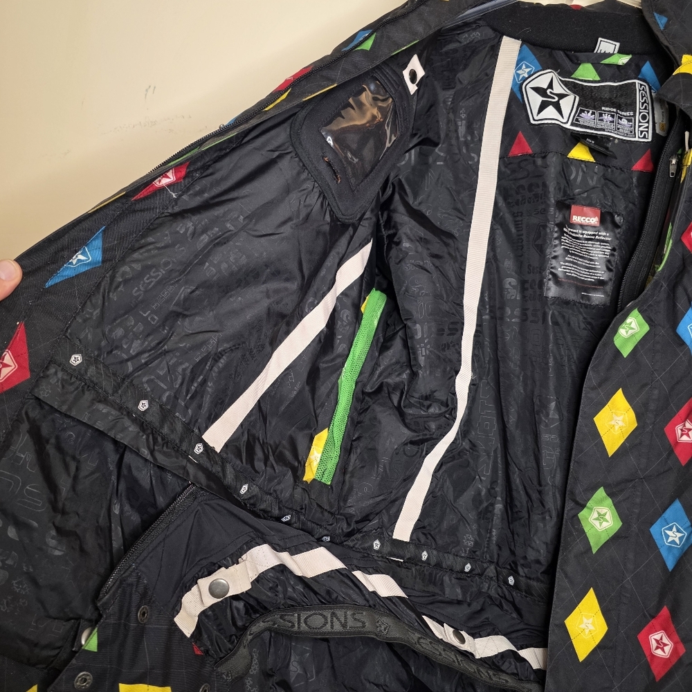 Sessions Ridge Series Jacket & Pants Set Diamond Pattern Size Medium - Picture 7 of 16